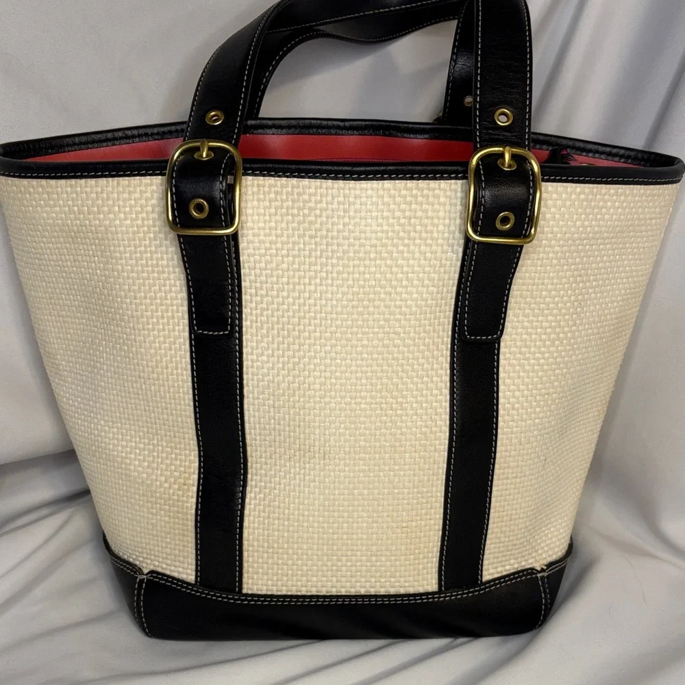 Stylish Black and Cream Tote Bag